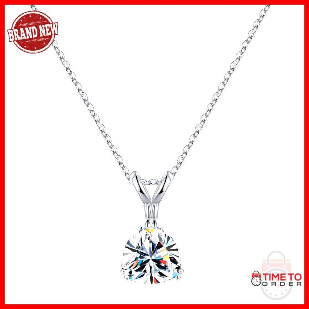Sterling Silver Birthstone Pendant Necklace, Adjustable Chain, Hypoallergenic